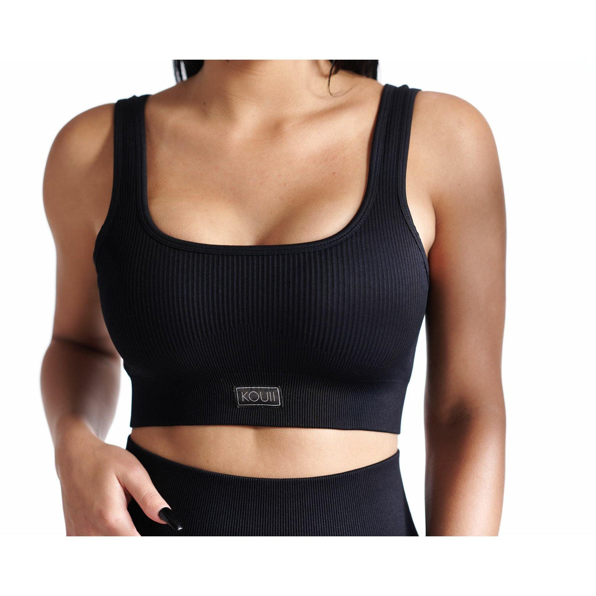 Women's JoyLab Ribbed low support Seamless Sports Bra - size XS - black  onyx-new