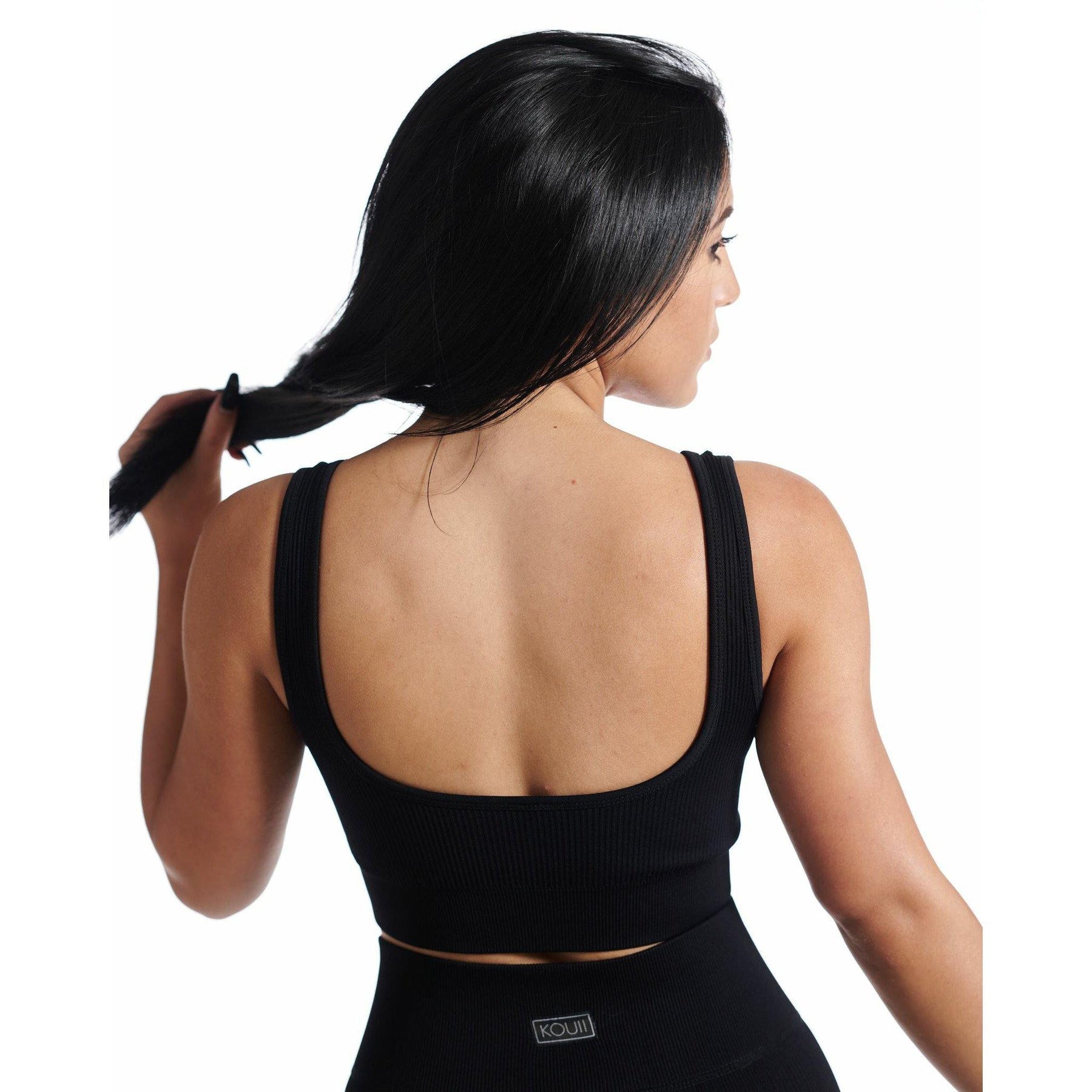 Softlyzero™ Airy Low Support Halter Backless Contrast Mesh Garment Eyelets  Cropped Cool Touch Casual Sports Bra