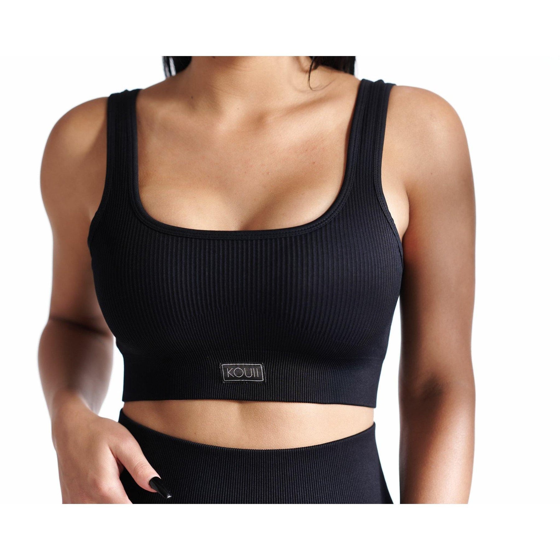 Shyle Black Stripe Underband Sports Bra With Y-Back  Sports bra, Low  impact sports bra, Sports bra collection